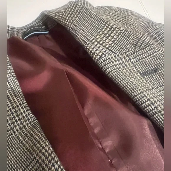 Tommy Hilfiger Classic Gray Plaid Men's Blazer, Sport Coat Jacket - Picture 11 of 16